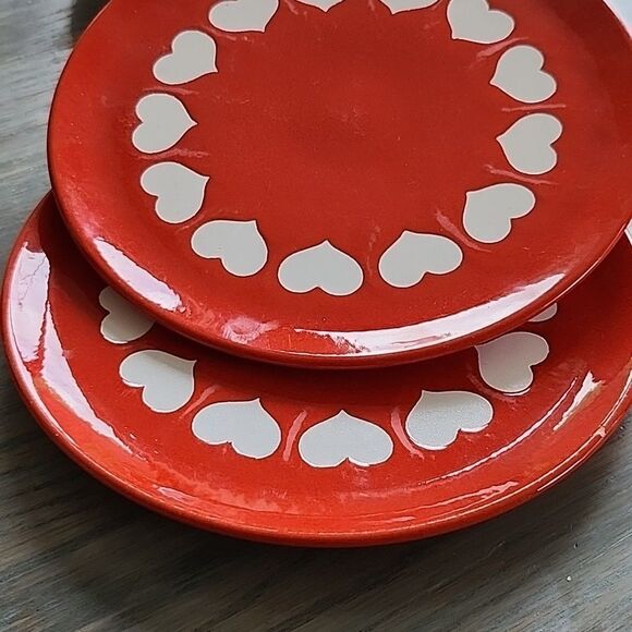Vintage 1970s Waechtersbach West German Pottery Rare Red Heart Valentine - Picture 5 of 5